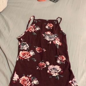 Halter floral tank top